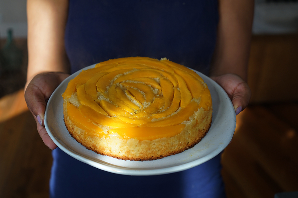 The Versatile Upside-Down Cake Gets a Tropical Twist with Mangoes